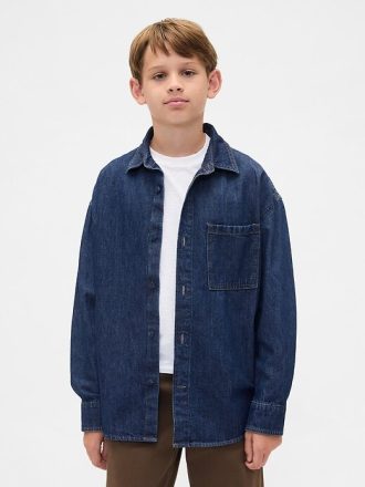 Dětská džínová oversized košile