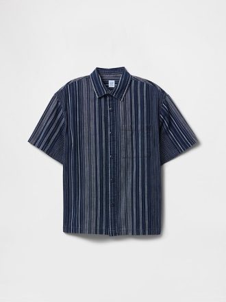 Dětská uvolněná košile Indigo Stripe